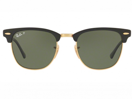 CULOS SOL RAY BAN RB3716 187/58 PRETO DOURADO LENTE VERDE G15 POLARIZADA